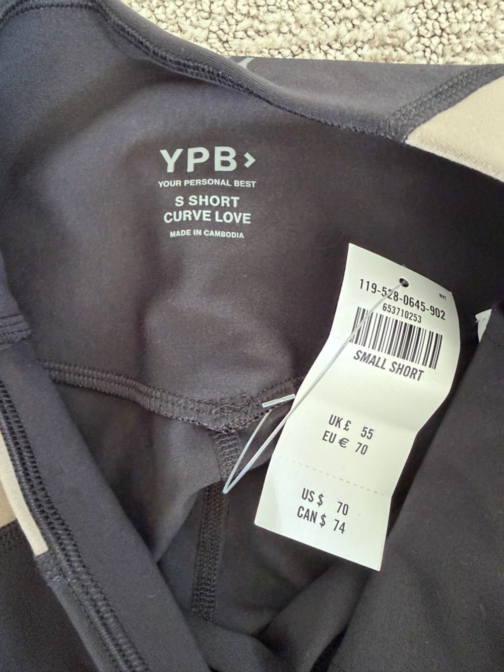 NWT YPB SculptLux
Leggings Black Colorblock CURVE LOVE SHORT SMALL - Picture 6 of 9